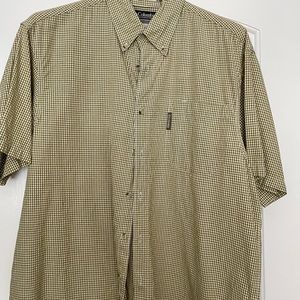 Columbia sports shirt olive green check!